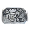 Native American Navajo Skeleton Scorpion Genuine Sterling Silver Belt Buckle JX123045